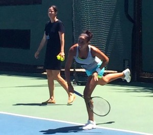 Former pro Lindsay Davenport is now coaching Madison Keys. Photo/Kathryn Reed