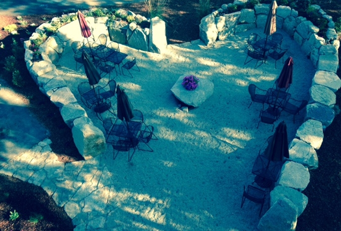 A heart shaped gathering spot has been created in Meyers. Photo/John Dayberry