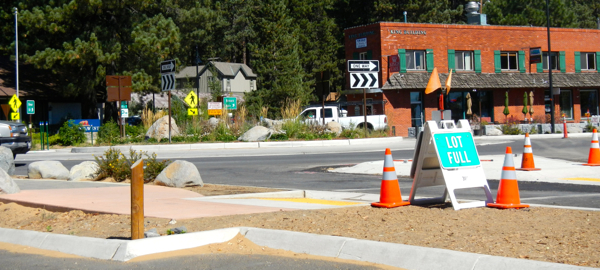 The community voted on design features of road improvements like colored pavers.