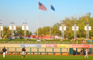 Reno Aces seats are close the field and include an outfield grass area. Photo/LTN file