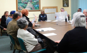 Garry Bowen, top right, asks why maps can't be created for the bus shelters so people know where each line goes.