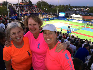 Carolyn Wright, Kae Reed, Donna Rockwood at World Team Tennis in Citrus Heights on July 23, 2015