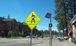 Caltrans was reluctant to put a pedestrian crossing at Friday Avenue. Photos/Bill Kingman