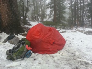 A bothy bag shelter is used to warm someone and get them in dry clothes.  Photo/Provided