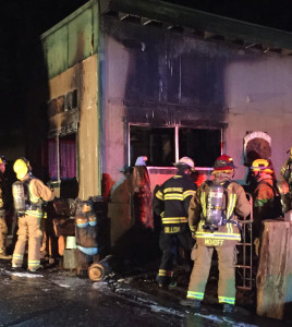 Firefighters contain flames to one structure on Oct. 24 in Kings Beach. Photo/Provided
