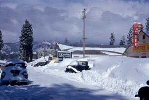 1952 brought lots of snow to Stateline. Photo/Del Lane Collection/Lake Tahoe News
