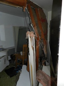 A South Shore appartment is damaged from a butane druge explosiogn. Photo/Provided