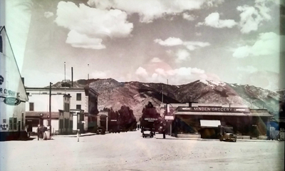 Looking west down Esmeralda Avenue in 1935 in Minden. Photo/Courtesy of Francisco's