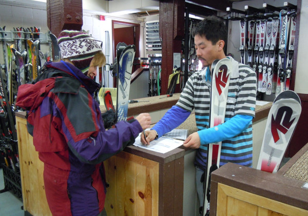 Ski rental business booming