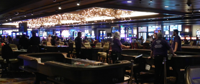 The casino has been busier of late compared to August when this picture was taken at the height of the turmoil. Photo/LTN file