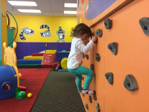 Coral Bloch tests her skills at Tahoe Tot Spot. Photo/Chris Bloch