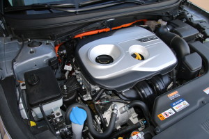 Specifications Price $30,975 to about $36,000 Engine 2.0L DOHC, 16 valve, inline four 154 hp @ 6,000 140 lb.-ft. of torque @ 5,000 rpm Electric package 38 kW electric motor (51 hp) Battery 1.62 kWh Lithium-polymer, max output 56 kW (75 hp) Transmission Six-speed (no torque converter) automatic Configuration Transverse front engine/motor//front wheel drive Dimensions Wheelbase 110.4 inches Length 191.1 inches Width 73.4 inches Height 57.9 inches Track (f/r) 63.1/63.6 inches Weight 3,560 pounds Fuel capacity 15.85 gallons Trunk capacity 13.3 cubic feet Passenger volume 106.1 cubic feet Wheels (std/opt) 16X6.5/17X6.5 inch alloys Tires (std//opt) 205/55X16//215/55X17 Steering lock to lock 2.78 turns Turning circle 35.6 feet Co-efficient of drag 0.24 Performance 0-60 mph 7.18 seconds 50-70 mph 3.98 seconds 50-70 uphill 5.62 seconds Top speed you are kidding, right? Ok way into triple digits. Fuel economy EPA rated at 39/43/41 mpg. Expect 43 plus mpg in rural driving, 45-46 mpg on a level highway at 70 mph.