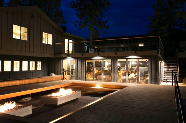 The fire pits are just outside the "living room" at the Coachman. Photo/Matt Bolt
