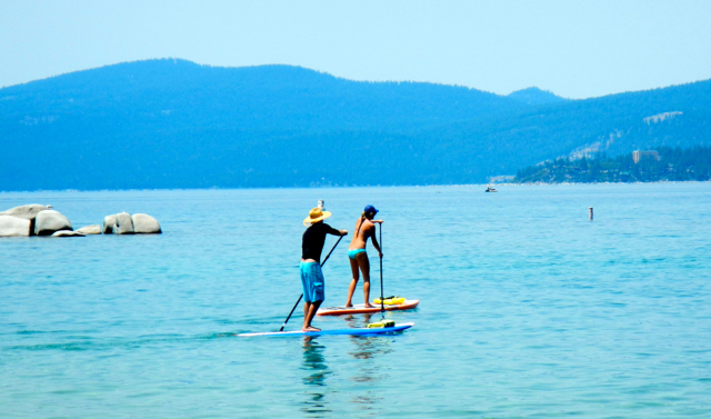 Paddle boarding at Lake Tahoe will be featured in summer ads for the South Shore. Photo/LTN file
