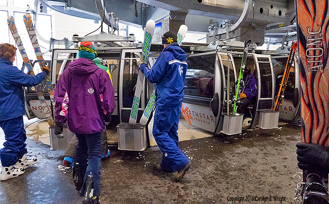 Northstar, with more than 400 inches of snow this season, has been busier than a year ago. Photo Copyright 2016 Carolyn E. Wright