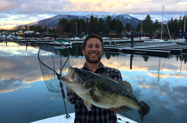 Sizable bass reeled in at Lake Tahoe