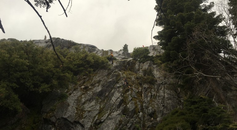 Woman gets stuck on cliffs at Emerald Bay