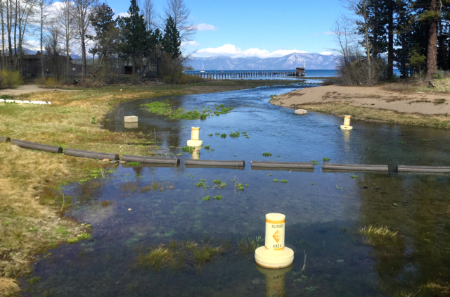Water is flowing into the Truckee River from Lake Tahoe. Photo/LTN