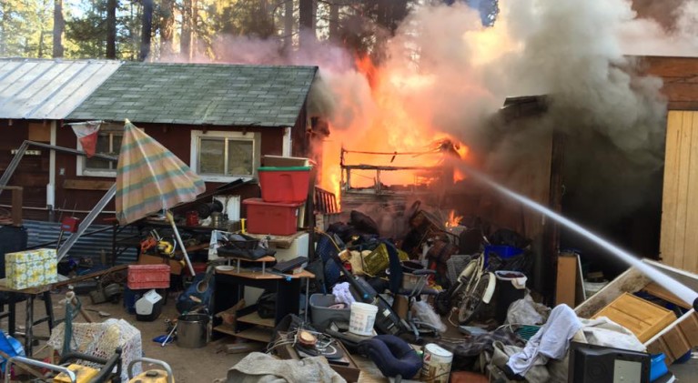 Destructive fire started in travel trailer