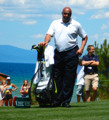 Charles Barkley keeps a sense of humor despite being at the bottom of the pack each year at the Tahoe Tournament. Photo/LTN file