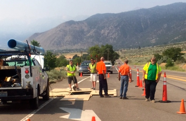 Jacks Valley still closed; water line work under way