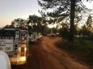 Evacuations because of fire near Mammoth