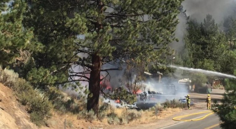 50-acre fire destroys Carson River Resort buildings