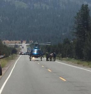 An Oregon man is airlifted to Renown in Reno from Alpine County. Photo/Provided