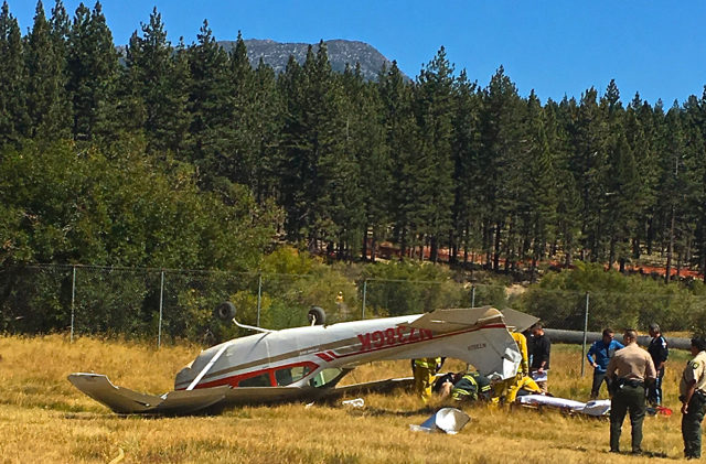 1 hurt in plane crash at Lake Tahoe Airport