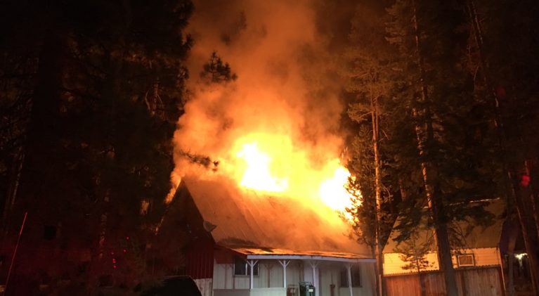 Fire consumes South Lake Tahoe house