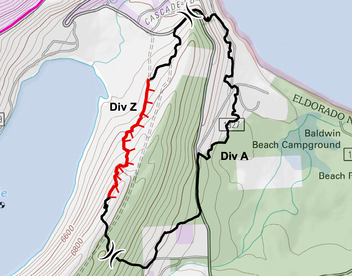 The black line represents the completed fire line, while the red is the controlled fire line. Source/USFS