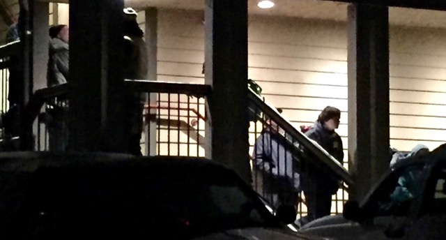 Guests on Christmas Eve were waiting more than 30 minutes for the warm room to open. Photo/Kathryn Reed