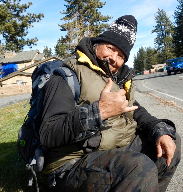 Steven Wayne Gurek is thankful to have the warm room for shelter. Photo/Kathryn Reed
