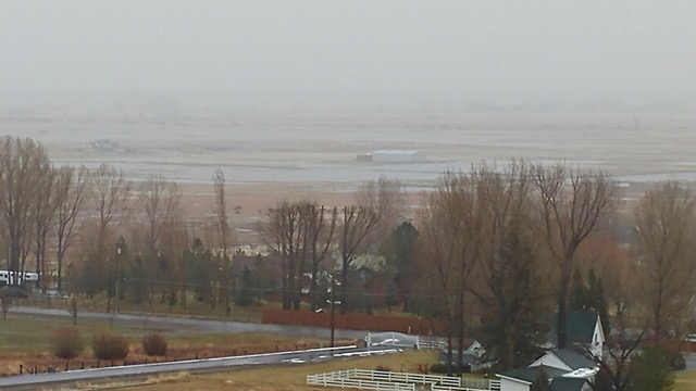 Water is accumulating in the Carson Valley, with several roads closed on Jan. 8 because of flooding. Photo/Suzy Allionoe