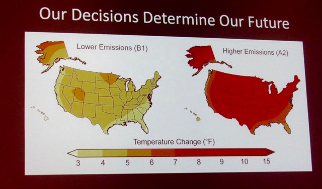 Making the case for the reality of climate change. Photo/Denise Haerr