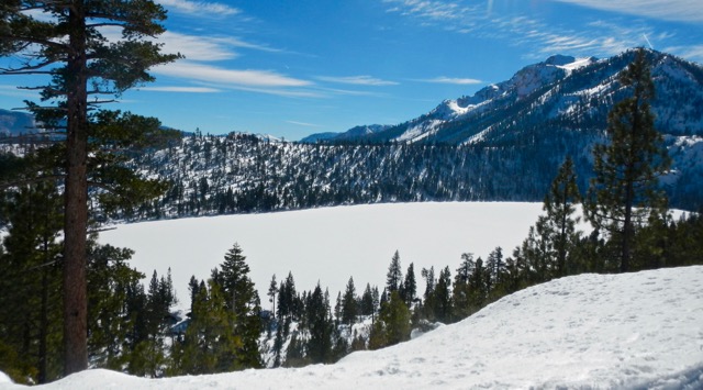 Cascade Lake looks like an ice rink in need of a Zamboni machine. Photo/Kathryn Reed