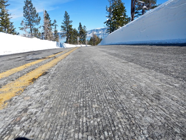 According to Caltrans, profile grinding on the highway makes the road level. Photo/Kathryn Reed