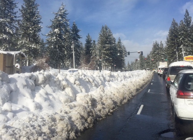 Crews will continue today to remove snow from roads in the basin. Photo/Provided