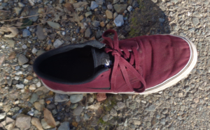 The suspect's shoe.