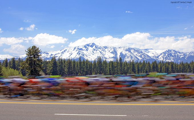 Women pro cyclists breeze round Lake Tahoe