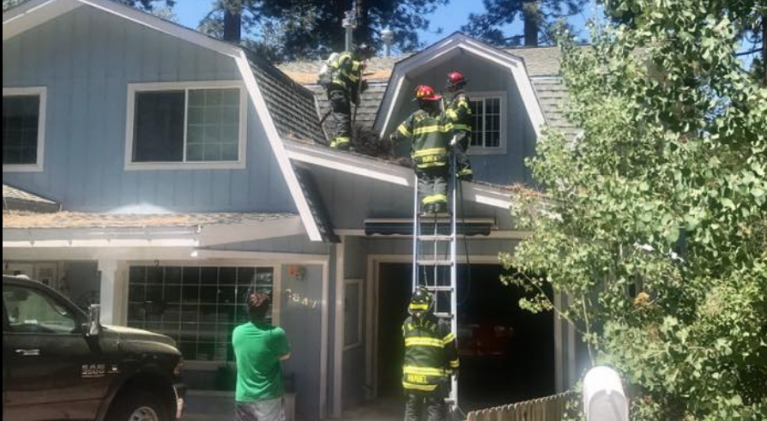 Rapid response to South Tahoe roof fire