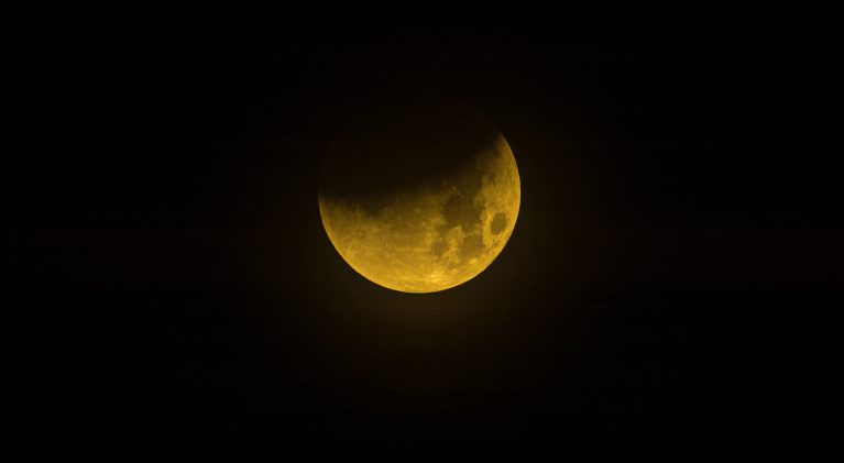 Trifecta moon event over Lake Tahoe